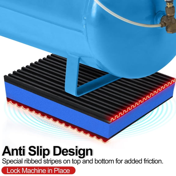 4Pcs Rubber Anti Vibration Pads, 2 x 2 x 7/8 inch Heavy EVA Center Isolation Mats