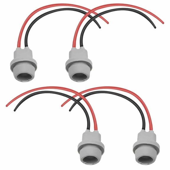 4Pcs Rubber Bulb Socket Holder - 12V Universal Car Light Bulb Socket Connector for SIDE LIGHT, FLASHING BULB HOLDER, Extension for Cars, Trucks, Trailers, Boats, Caravans Interior Lights