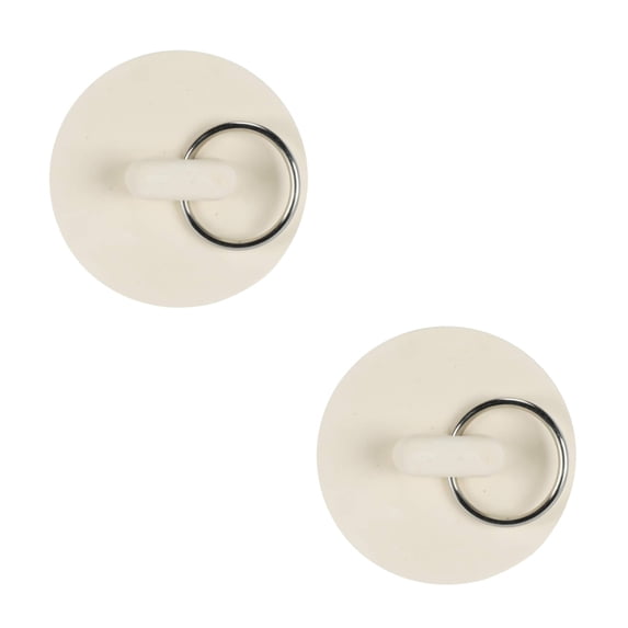 4Pcs Rubber Drain Stopper Fits 1 5/8 Inch to 1 3/4 Inch Bathtub Drain Plug with Hanging Ring Bathtub Stopper Plug for Kitchen and Bathroom White Bathroom Products Happy 2026!