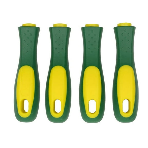 4Pcs Rubber File Handle 11*7Mm Rectangular Hole 7Mm Round 110*30Mm Size Rubber For Metal File Wood Rasp Chainsaw File Mills Rectangular Hole Smile Home