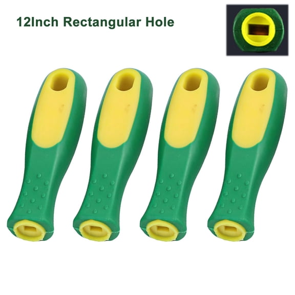 4Pcs Rubber Files Handles Files Supplies 110mm Length Round Rectangular Hole