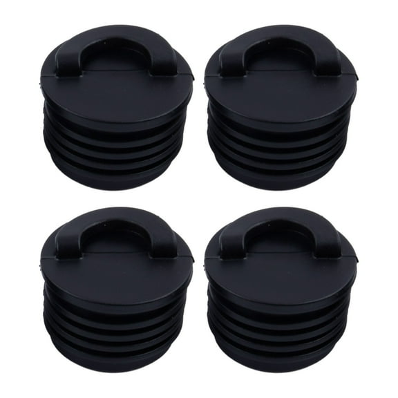 4Pcs Rubber Kayak Marine Boat Scupper Stopper Drain Holes Plugs Rafting Black Scupper Stopper Bung Drain Holes Plugs L/S Parts
