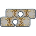 thumbnail image 1 of 4Pcs SKYSONIC Faucet Absorbent MatBaroque Ornament Washable Counter Drying Pads Behind Faucet, 1 of 7