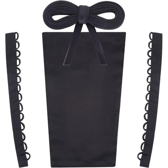 4Pcs Satin Corset Kit Women Wedding Dress Zipper Replacement Adjustable Corset Back Panel Lace-Up Satin Ribbon Ties for DIY for DIY mal Prom Dress Strap Wedding Gown Accessories Black