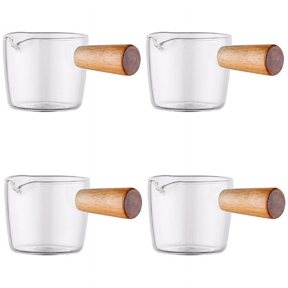 4Pcs Sauce Dish with Handle Dipping Bowl Glass Bowls Sauce Dish Seasoning Dish Saucer Plates Tableware Kitchen Tool