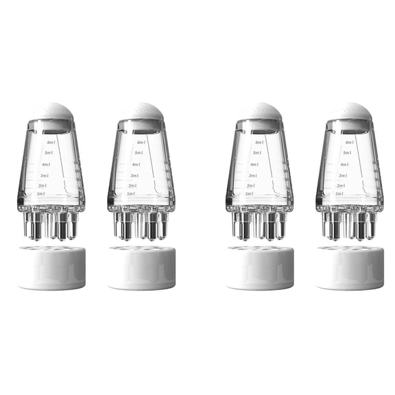 4Pcs Scalp Applicator Liquid Comb Portable Scalp Massage Comb with Roller Ball Essential Oil Hair Care Device,White