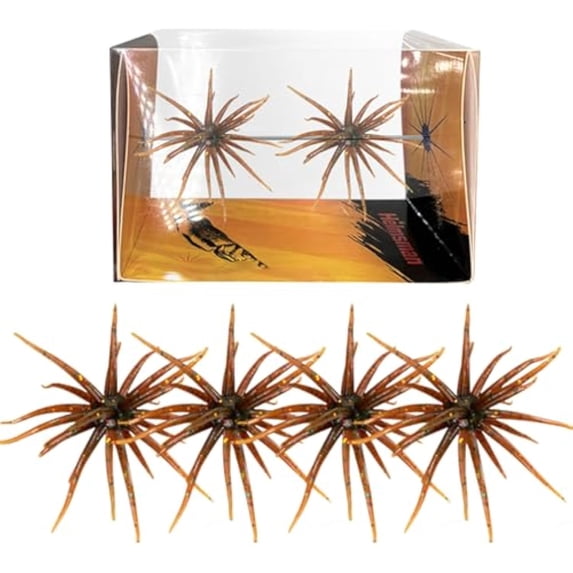 4Pcs Sea Urchin Soft Bait, Realistic Fuzzy Dice Fishing Lure, Floating ...