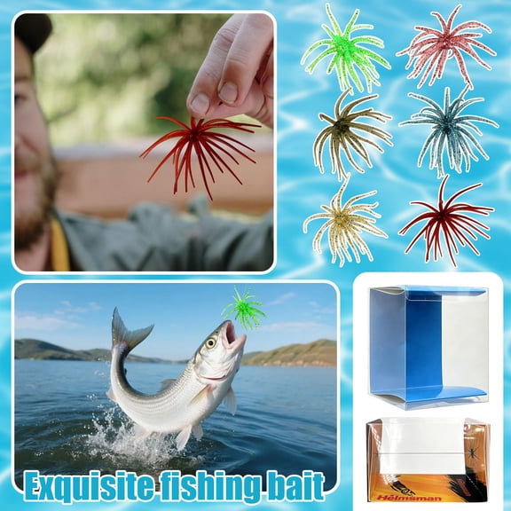4Pcs Sea Urchin Soft Lure, Lightweight soft bait with delicate shape, great choice for beginner anglers (Small,Random Color)
