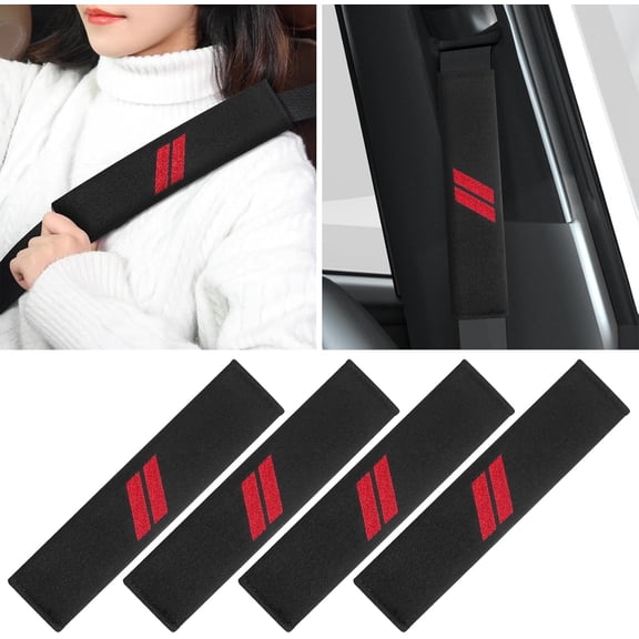 4Pcs Seat Belt Covers for Challenger Charger SRT RAM Durango Journey Seat Belt Pads Seat Belt Covering Pad Shoulder Strap Protection for Adults Childs Safety Belt Shoulder Protector
