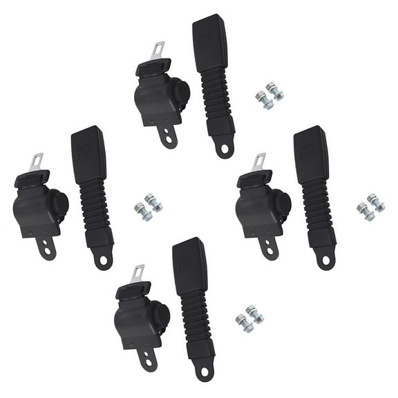 4Pcs Seat Belts 42" with Buckles Retractable Universal for Yamaha EZGO Golf Cart Club Car