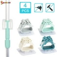 thumbnail image 1 of 4Pcs Self Adhesive No Drilling Anti-Slip Clip Broom Mop Holder Wall Mounted Mop Grippers for Bathroom Kitchen and Wardrobe "White", 1 of 9
