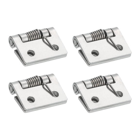 4Pcs Self-Closing Door Hinges, 1" 304 Stainless Steel Spring Hinge, Exterior