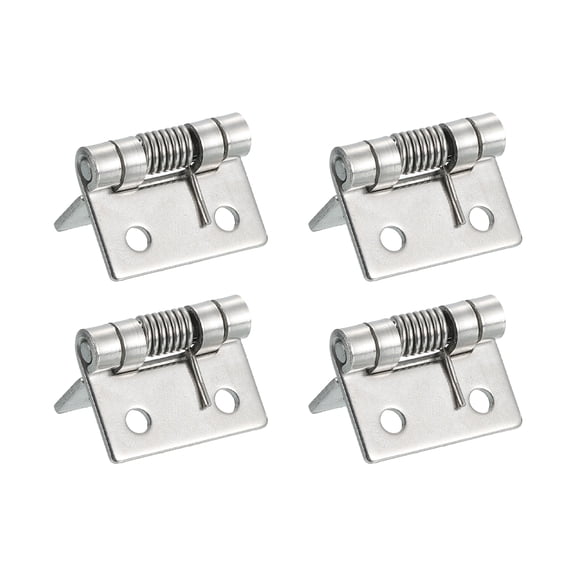 4Pcs Self-Closing Door Hinges, 1" 304 Stainless Steel Spring Hinge, Interior