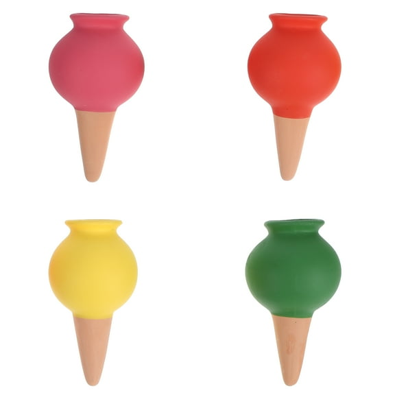 4Pcs Self Watering Ceramic Plant Spikes Automatic Drip Irrigation System for Indoor and Outdoor Plants Self Watering Plant Spikes Automatic Watering Globes for Plants