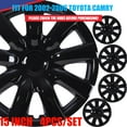 thumbnail image 1 of (4Pcs/Set)15" Hubcaps Steel Wheel Rims Cover Fit for 2002-2006 Toyota Camry PP Material Snap on Installation(15-inch,Black Lacquer), 1 of 9