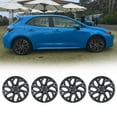 thumbnail image 1 of 4Pcs Set 16" Hubcap for 2017-2019 Toyota Corolla,Wheel Rim Cover with Decoration Nuts,Compatible with Steel Wheels,Snap on Installation,ABS+PC,Black Matte, 1 of 8