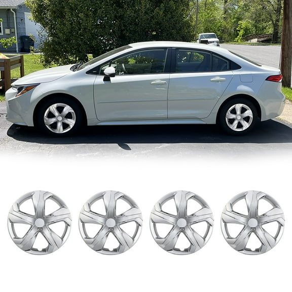 4Pcs Set 16" Hubcap Wheel Cover Replacement for 2016-2025 Honda Civic Sedan,Wheel Rim Cover Compatible with Steel Wheels,Snap on Installation,ABS+PC Material,Chrome