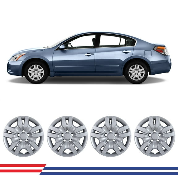 4Pcs/Set 16" Hubcaps Wheel Rims Cover For 2007-2012 Nissan Altima/2008-2009 Nissan Altima Coupe Compatible With Steel Wheels Bolt On Installation(16-Inch,LACQUER)