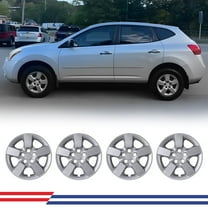 4Pcs/Set 16" Hubcaps Wheel Rims Cover For 2008-2015 NISSAN ROGUE/ROGUE SELECT Compatible With Steel Wheels Snap On Installation PP Material(16-Inch,LACQUER)