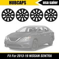 thumbnail image 1 of 4Pcs/Set 16" Hubcaps Wheel Rims Cover for 2013-2019 Nissan Sentra / 2011-2017 Nissan Leaf Compatible with Steel Wheels Snap on Installation PP Material(16-inch,Black Lacquer）, 1 of 8