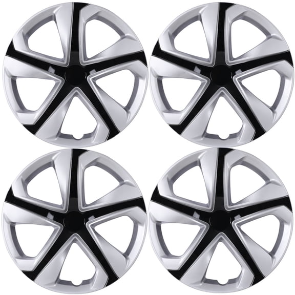 4 Pack 16" Hubcaps Wheel Rims Cover for 2016-2025 Honda Civic Sedan,Compatible with Steel Wheels Snap on Installation ABS+PCSilver Lacquer & Black Lacquer