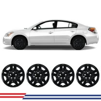 4Pcs/Set 16" Hubcaps Wheel Rims Cover For 2007-2012 Nissan Altima/2008-2009 Nissan Altima Coupe Compatible With Steel Wheels Bolt On Installation(16-Inch,BLACK LACQUER)