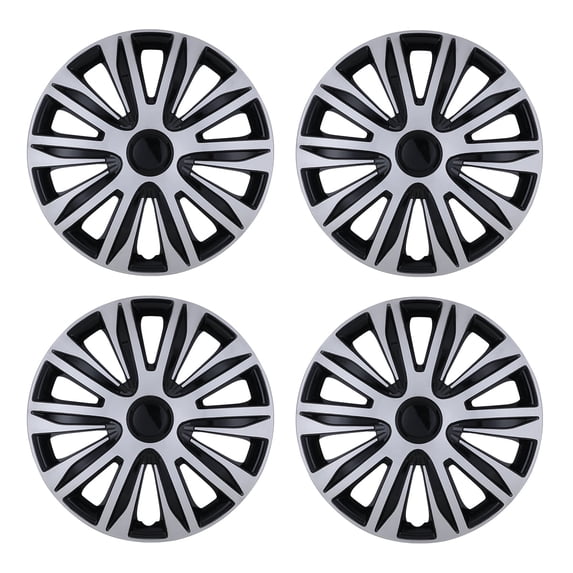 16 Black Car Wheel Rim Hubcaps, Universal Fit, OEM-Style, Durable