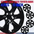 thumbnail image 1 of (4Pcs/Set)17" Hubcaps Steel Wheel Rims Cover Fit for 2019-2025 TOYOTA RAV4 ABS+PC Material Snap On Installation(17-Inch, Black Lacquer), 1 of 5