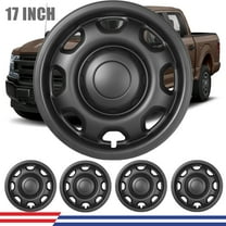 (4Pcs/Set)17" Hubcaps Wheel Rims Cover Fit for 2010-2025 Ford F-150 XL model Compatible With Steel Wheels ABS PC Material Snap On Installation(17-Inch, Matte Black)