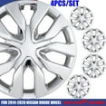 thumbnail image 1 of 4Pcs/Set 17" Hubcaps Wheel Rims Cover Fit for 2014-2020 Nissan Rogue Compatible with Steel Wheels Snap on Installation ABS+PC Material(17-inch,Chrome), 1 of 10