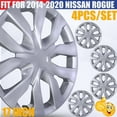 thumbnail image 1 of 4Pcs/Set 17" Hubcaps Wheel Rims Cover Fit for 2014-2020 Nissan Rogue Compatible with Steel Wheels Snap on Installation ABS+PC Material(17-inch,Lacquer), 1 of 10