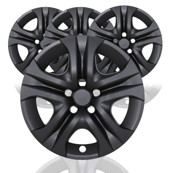 4pcs/Set 17" Hubcaps Wheel Rims Cover for 2013-2018 Toyota Rav4 Compatible With Steel Wheels Snap on Installation(Black Matte)