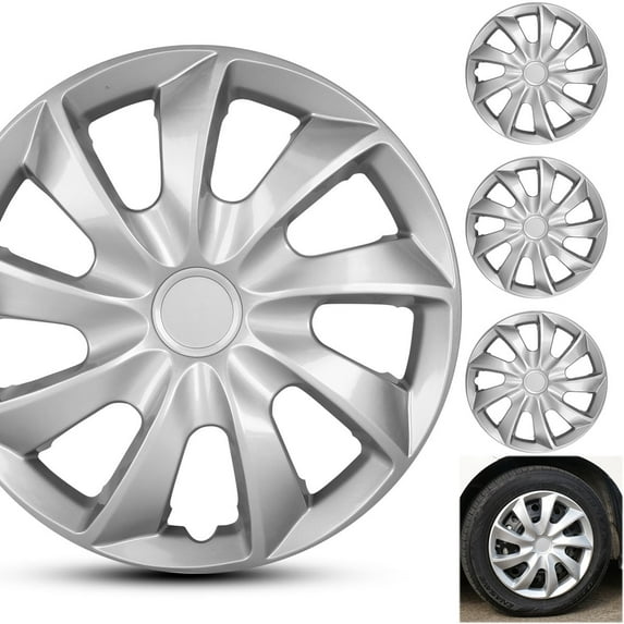 4pcs/Set 17" Wheel Rims Cover Hubcaps Snap on Car Truck SUV Set of 4 ABS Material Fit R17 Tire & Steel Rim(17-inch,Lacquer)