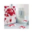 thumbnail image 1 of 4Pcs Set 3D Digital Valentine's Day Printing Shower Curtain Carpet Rug Bath Floor Mat Toilet Bathroom, 1 of 5