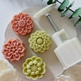 thumbnail image 1 of 4Pcs/Set 75g Lotus Mooncake Mold Ten-petal Lotus Chinese Tradition Home DIY Festival Pastry Decoration Tools Kitchen Baking Mold, 1 of 6