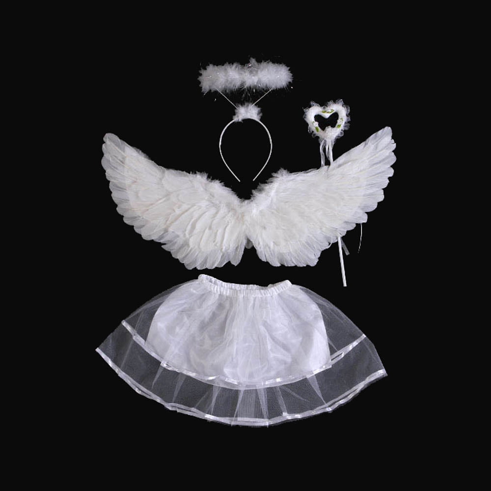 4Pcs/Set Angel Wing and Halo, Angel Wing for Kids,Adult and Girls