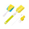 thumbnail image 1 of 4Pcs/Set BPA Free Nipple/Baby Milk Bottle Pacifier Sponge Cleaning Brushes Cleaner Set for Standard Nipples and Nipples Tube ,Milk Bottle Pacifier Spout Tube Clean Brush Tool, 1 of 7