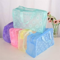 4Pcs-Set Creative Translucent Waterproof Cosmetic Bag Portable Travel Wash Bag Bathroom Wash Bag