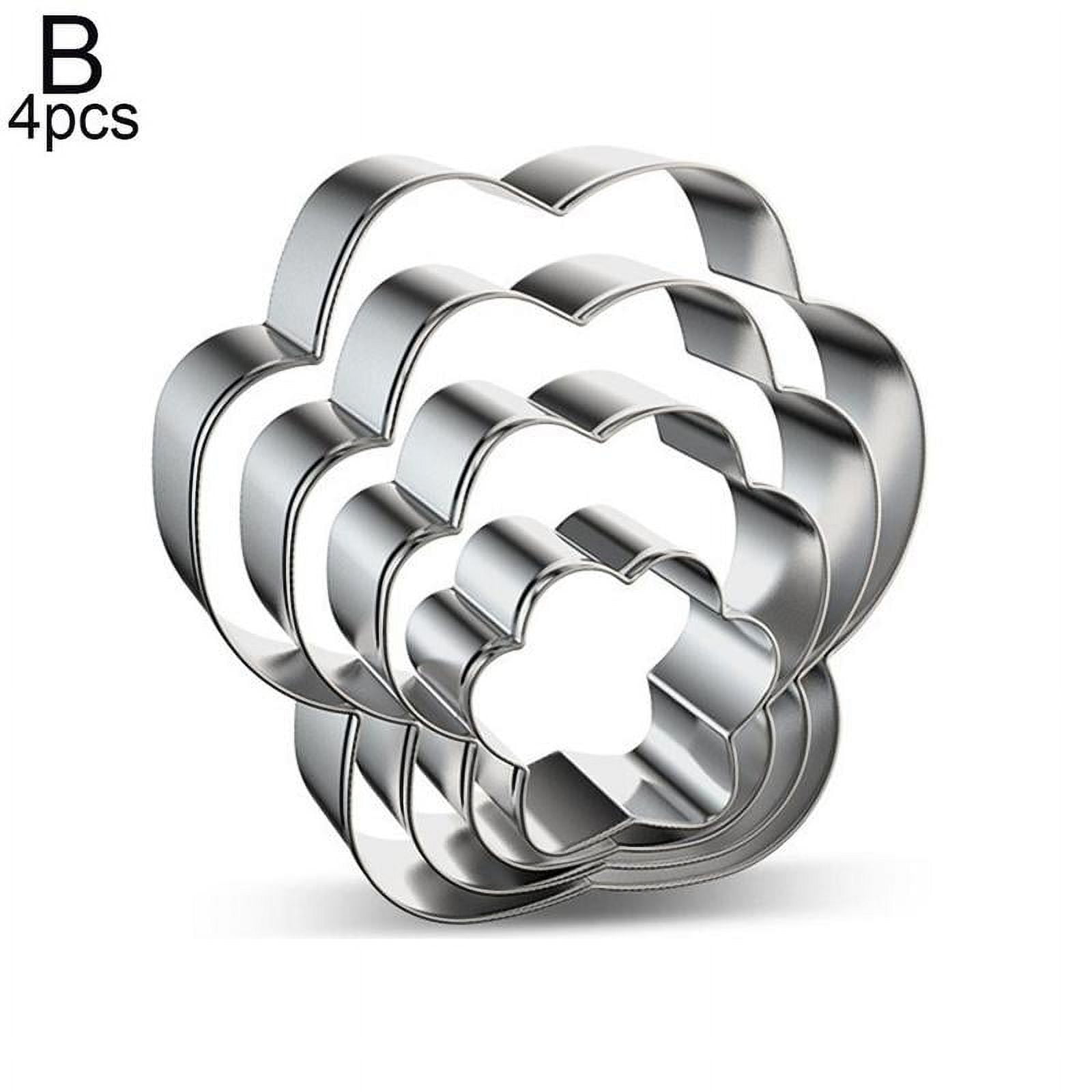 4Pcs/Set Dog Bone Shaped Biscuit Cake Cookie Cutter Mold Mould D1G2