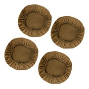 4Pcs Set Durable Bar Stool Cover Round Washable Chair Seat Cushion Slipcovers