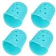 thumbnail image 1 of 4Pcs/Set Fingertip Anti-skid Ventilated Design Silicone Playing Piano Finger Protector for Musical Instrument Lover-L,Blue, 1 of 8