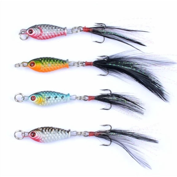 4Pcs/Set Fishing Lures Perch Minnow 3.2Cm 5G Fake Hard Baits Simulation Hooks