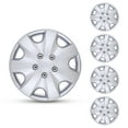 thumbnail image 1 of 4Pcs Set Hubcap,13 inch Universal Wheel Rim Cover Replacement,Compatible with Steel Wheels,Snap on Installation,PP,Silver, 1 of 7