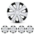 thumbnail image 1 of 4Pcs Set Hubcap,14" Universal Wheel Rim Cover Replacement,Compatible with Steel Wheels,Snap on Installation,PP Material,Silver Lacquer & Black Lacquer, 1 of 7