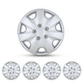 thumbnail image 1 of 4Pcs Set Hubcap,16" Universal Wheel Rim Cover Replacement,Compatible with Steel Wheels,Snap on Installation,ABS+PC Material,Silver, 1 of 7