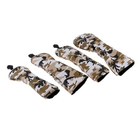 4Pcs/Set Premium PU golf Covers 3 5 UT Wood Replacement & Interchangeable Number Tag