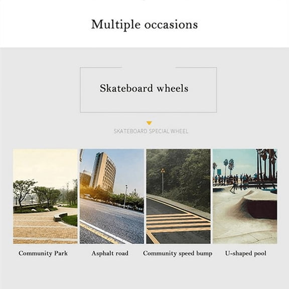 4Pcs/Set Skateboard Longboard Wheel 54mmx36mm 82A Wheel Stunt Skateboards Downspeed PU Wheel,Black