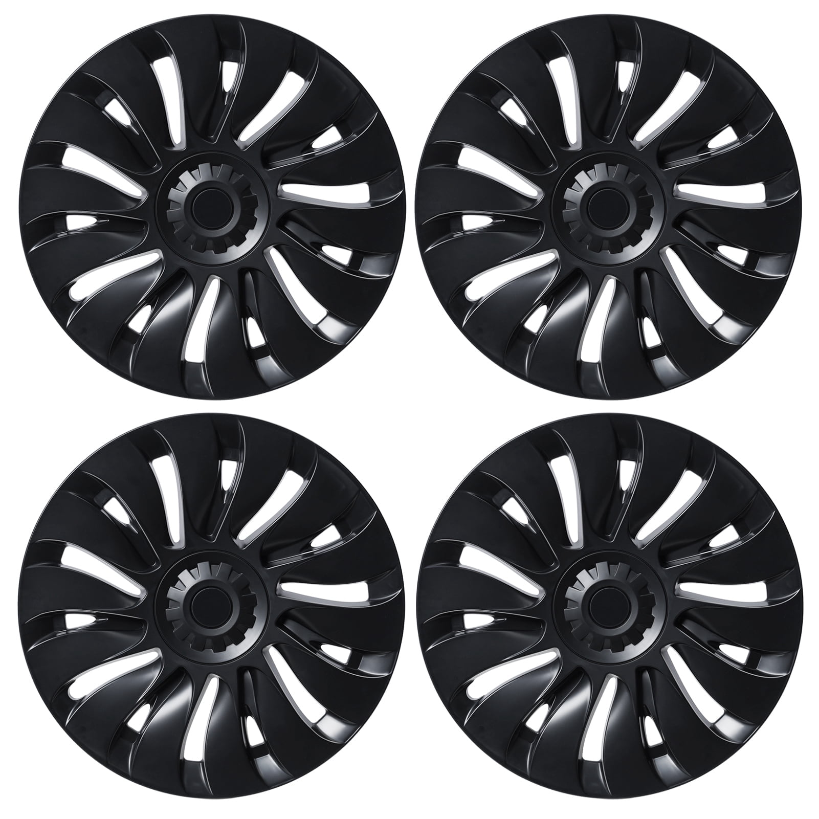 Seipola 4Pcs/Set Wheel Cover Hubcap, Automotive Hub Caps, 19 Inches Modified Wheel Cover Replacement for Tesla Model Y