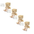 thumbnail image 1 of 4Pcs Shaking Wooden Man,Shaking Wooden Man Figurine for Car Dashboard,Handmade Shak Feet Woodens Doll,Funny Cars Ornaments Wood Desktop Decor,Car Dashboard Accessories with 12PCS Magnetic Expressions, 1 of 5
