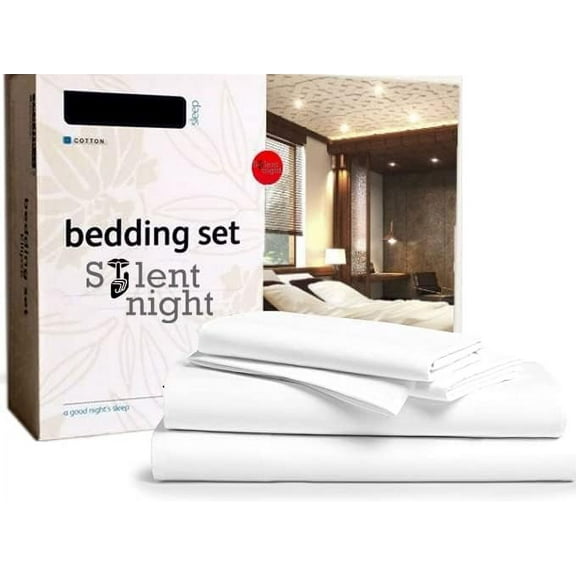 4Pcs Sheet Set Microfiber Fabric - Upto 15" Inch Deep Pocket Super Soft Bed Sheets - King Size - White Solid